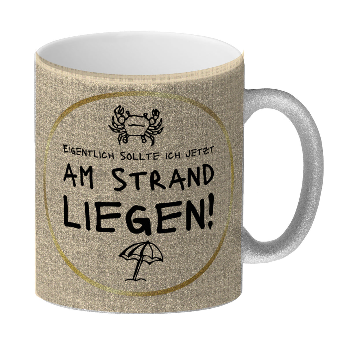Eigentlich sollte ich jetzt am Strand liegen Kaffeebecher