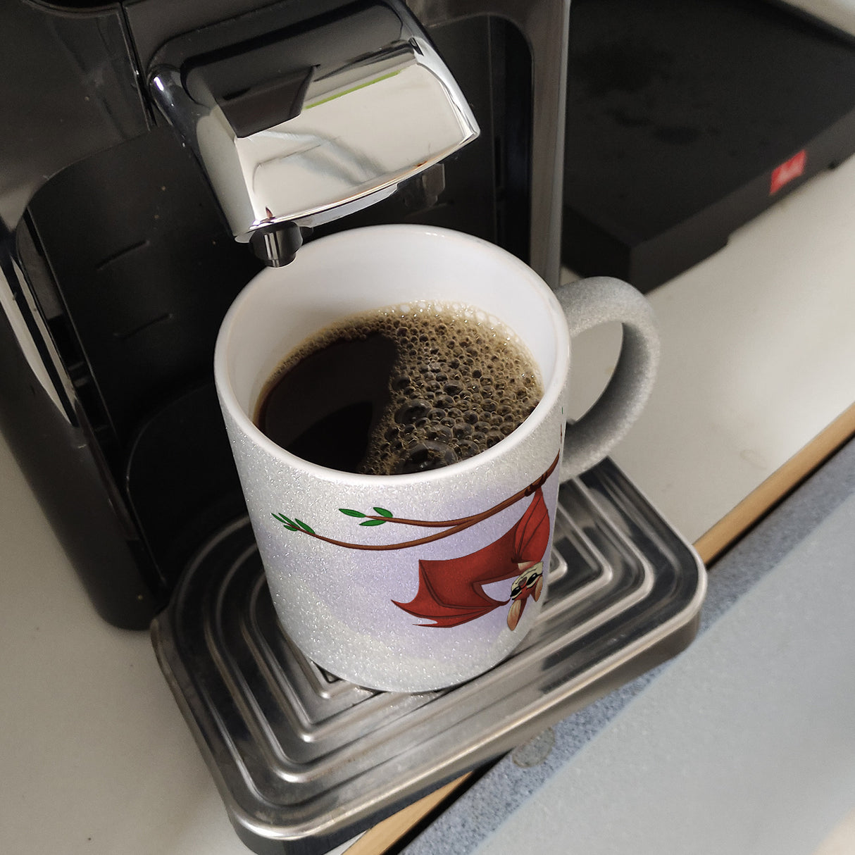 Ich liebe es abzuhängen Kaffeebecher mit lustiger Fledermaus