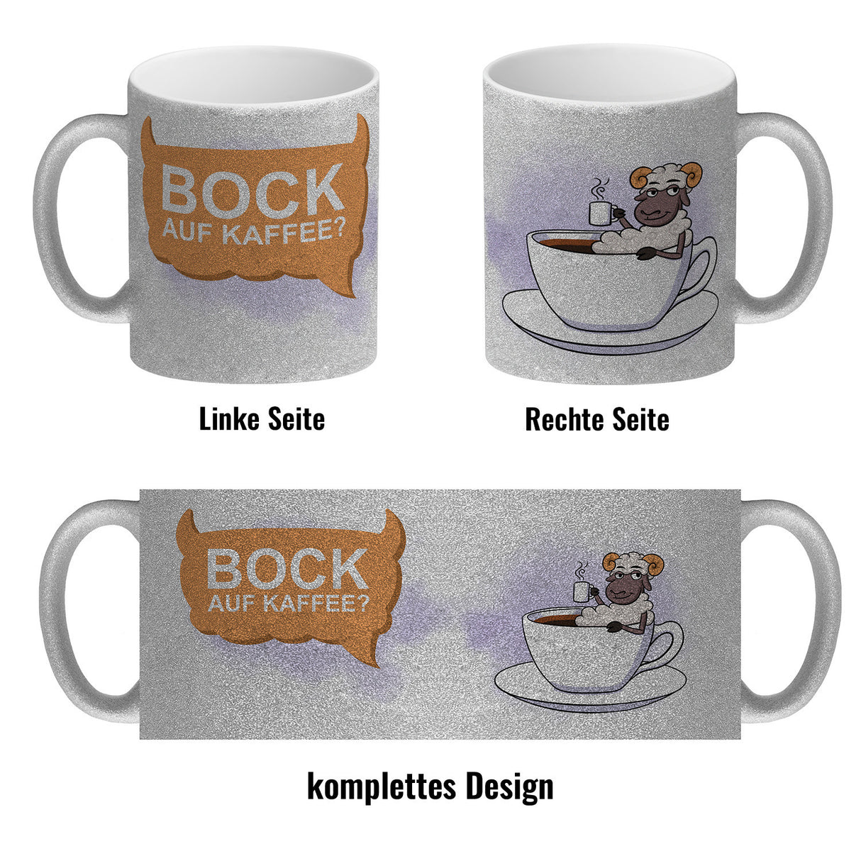 Bock auf Kaffee? Kaffeebecher mit lustigem Schafsbock