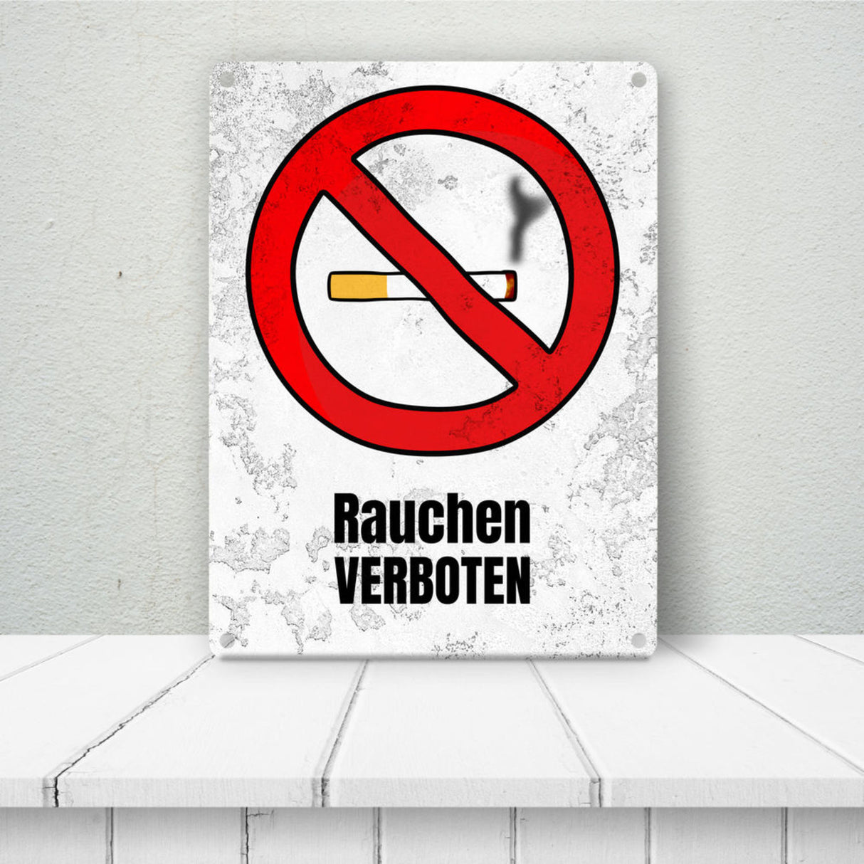Rauchen verboten Verbotsschild im Comic-Stil