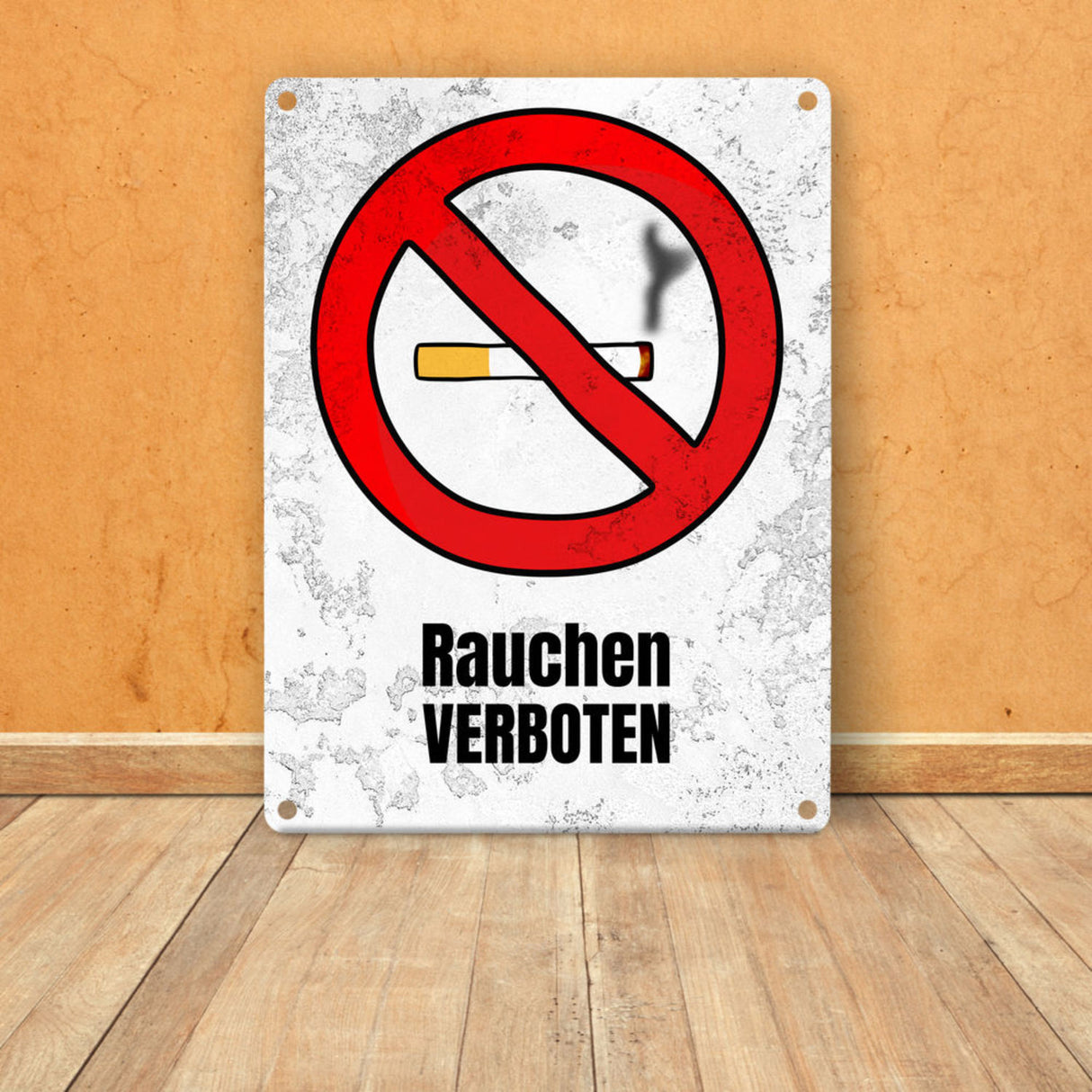 Rauchen verboten Verbotsschild im Comic-Stil