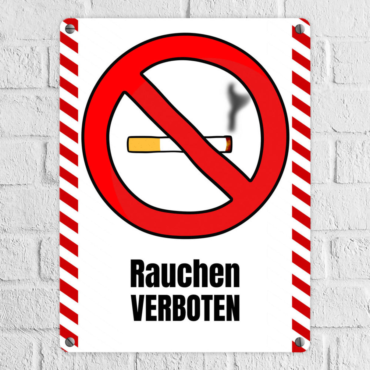 Rauchen verboten Verbotsschild im Comic-Stil