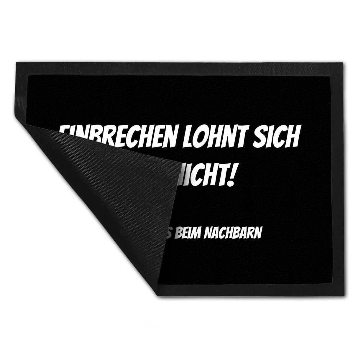 Fussmatte Zutritt auf eigene Gefahr mit lustigem Spruch schwarz