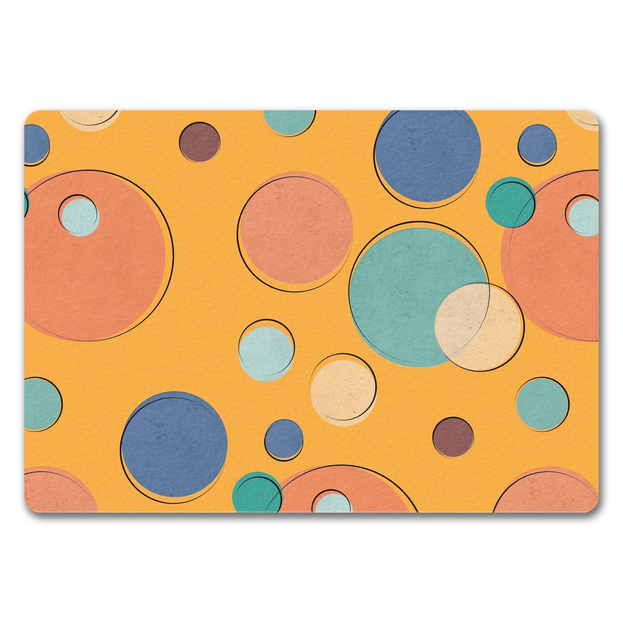 Bunte Kreise Design Fußmatte mit schönem buntem Muster