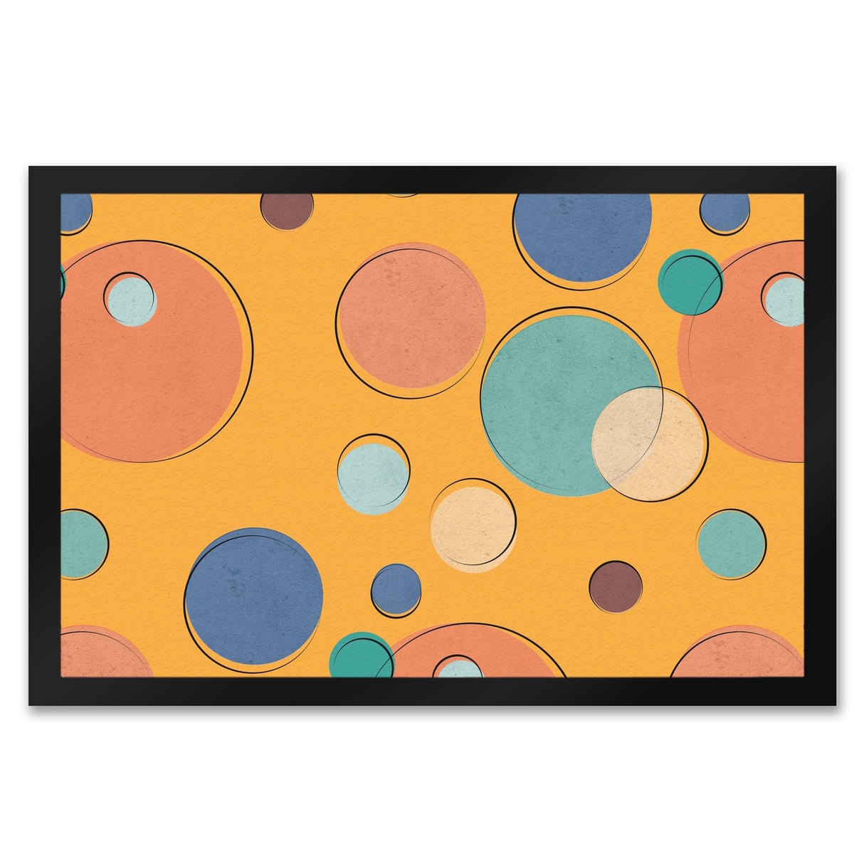 Bunte Kreise Design Fußmatte mit schönem buntem Muster