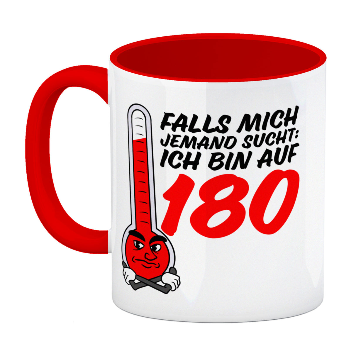 Falls mich jemand sucht: Ich bin auf 180 Kaffeebecher mit lustigem Spruch und Cartoon