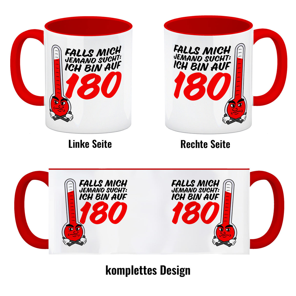 Falls mich jemand sucht: Ich bin auf 180 Kaffeebecher mit lustigem Spruch und Cartoon