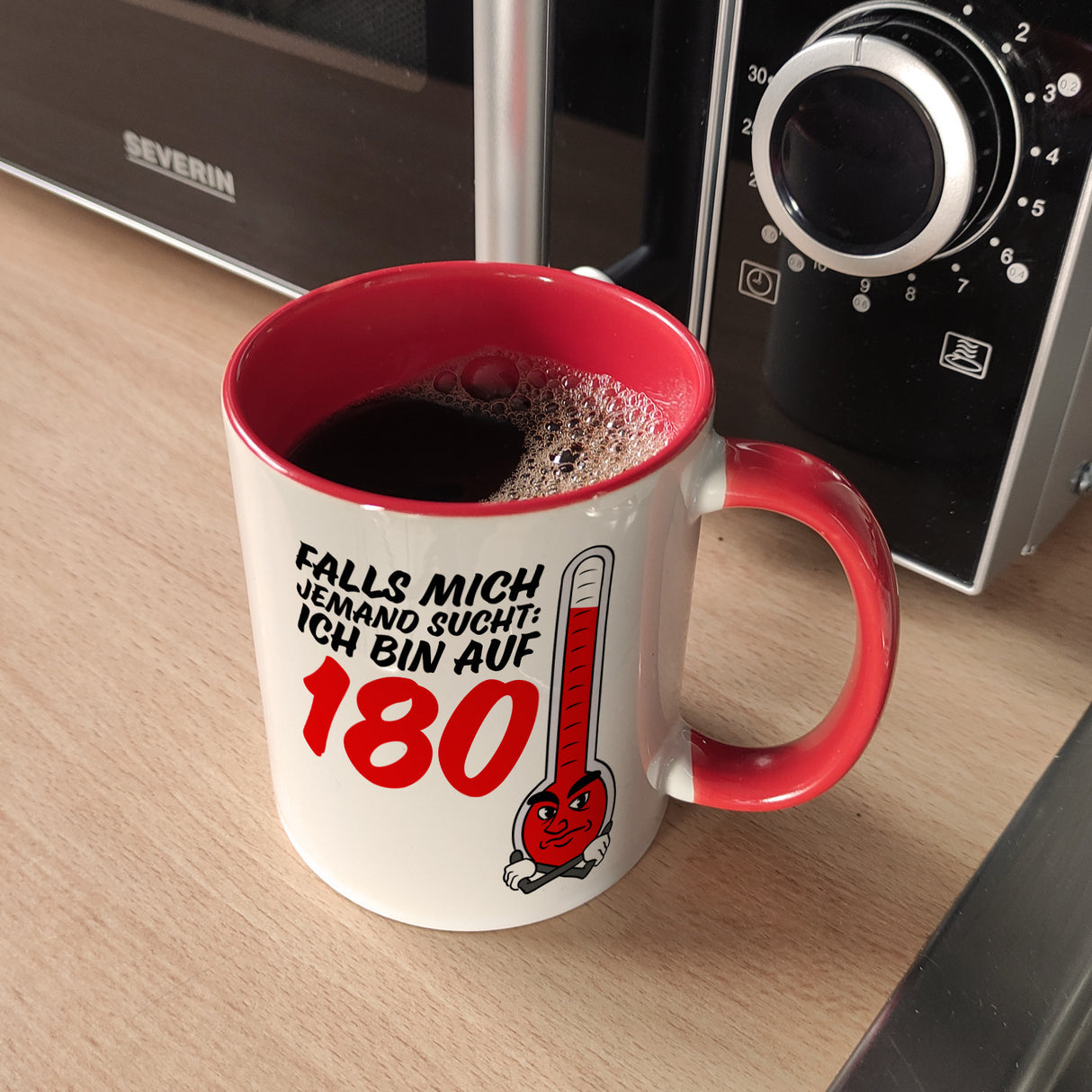 Falls mich jemand sucht: Ich bin auf 180 Kaffeebecher mit lustigem Spruch und Cartoon