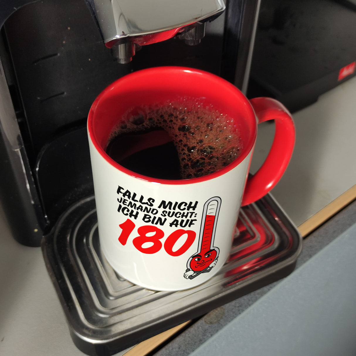 Falls mich jemand sucht: Ich bin auf 180 Kaffeebecher mit lustigem Spruch und Cartoon