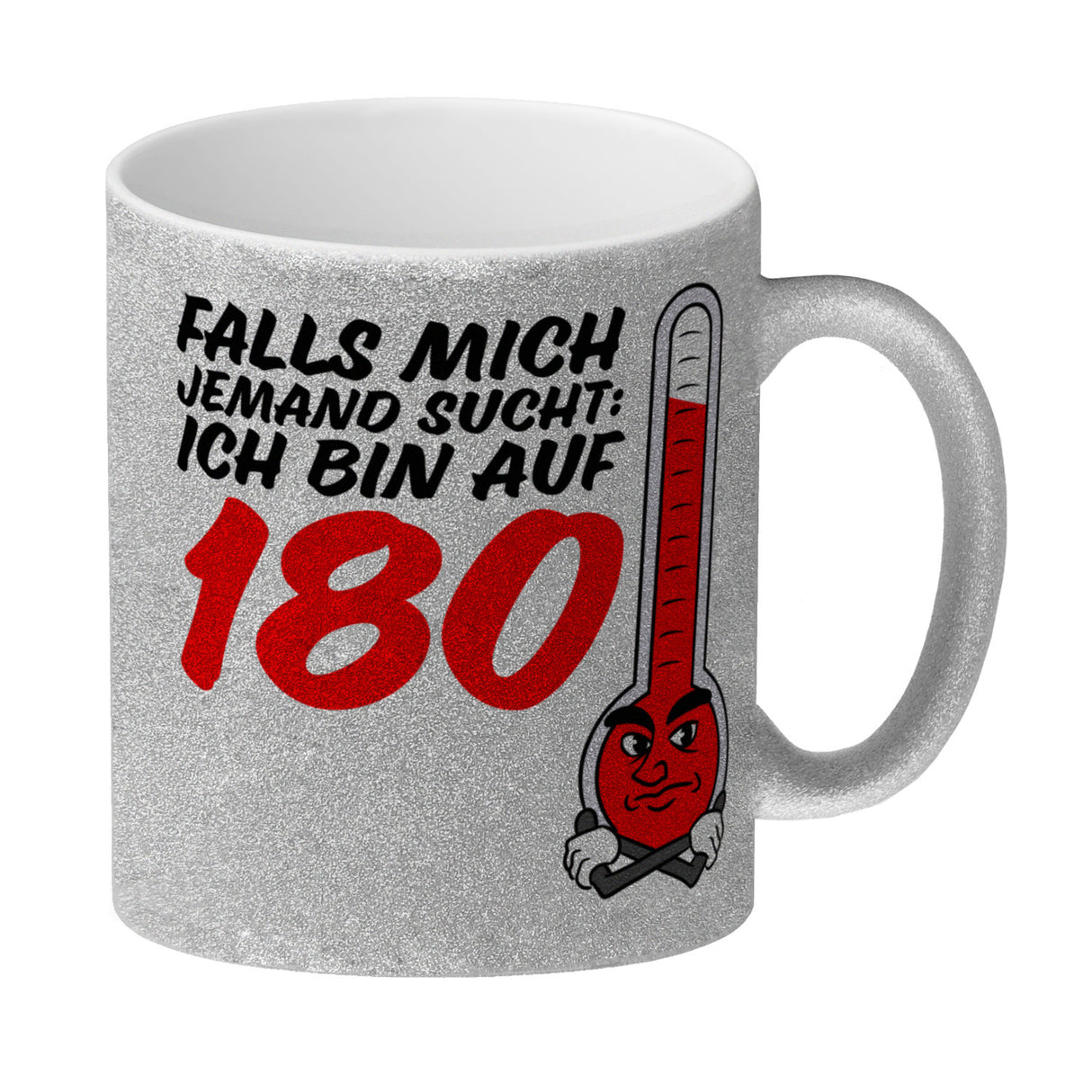 Falls mich jemand sucht: Ich bin auf 180 Kaffeebecher mit lustigem Spruch und Cartoon