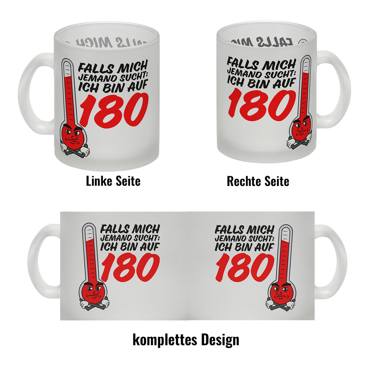 Falls mich jemand sucht: Ich bin auf 180 Kaffeebecher mit lustigem Spruch und Cartoon