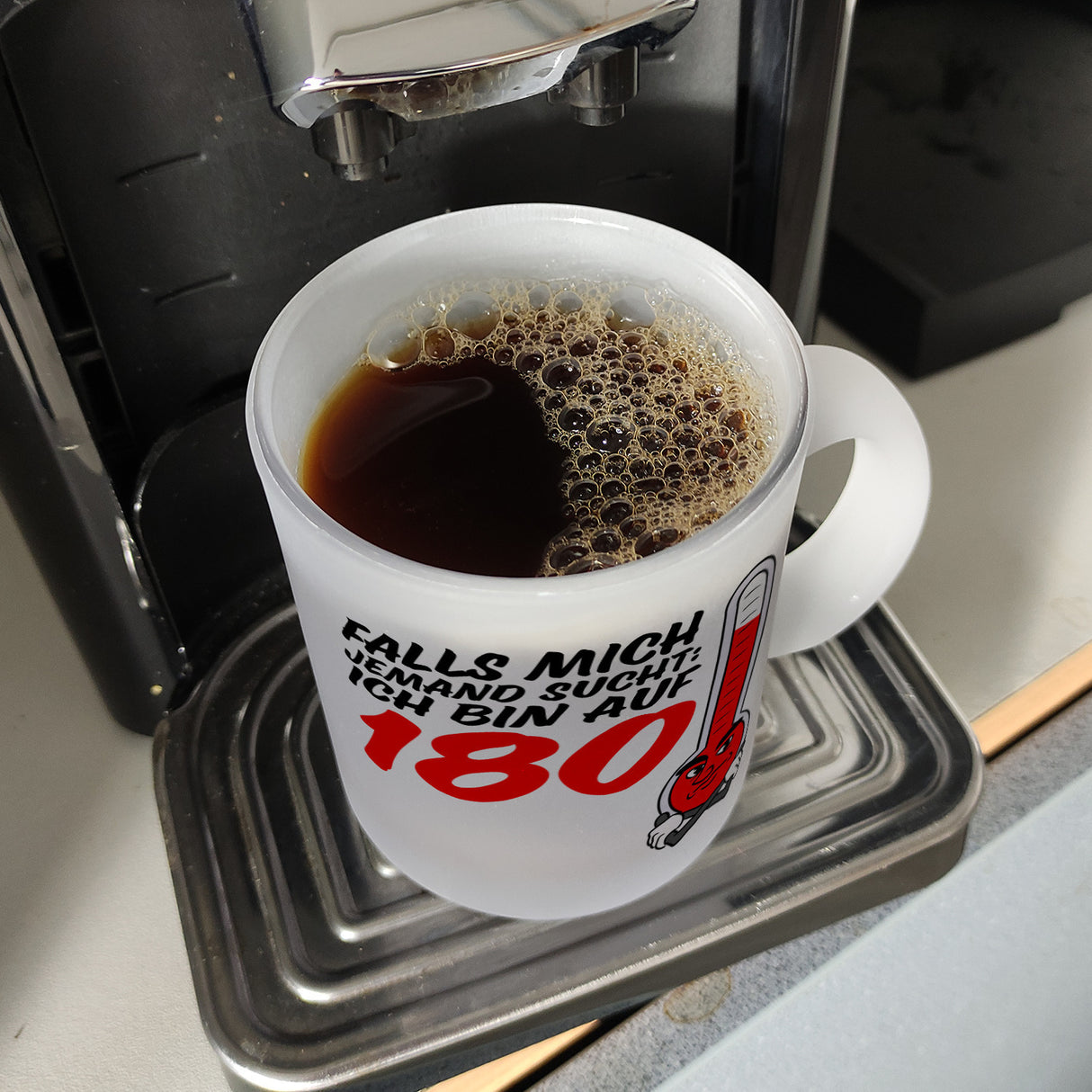 Falls mich jemand sucht: Ich bin auf 180 Kaffeebecher mit lustigem Spruch und Cartoon