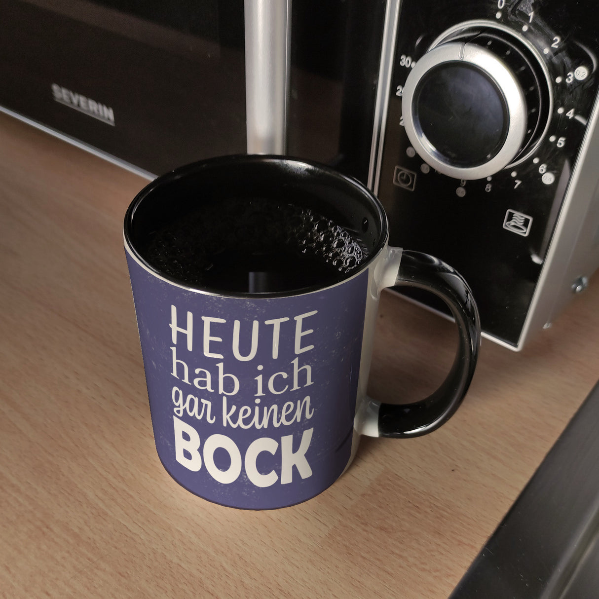 Heute hab ich gar keinen Bock Kaffeebecher mit der lustigen grummeligen Katze