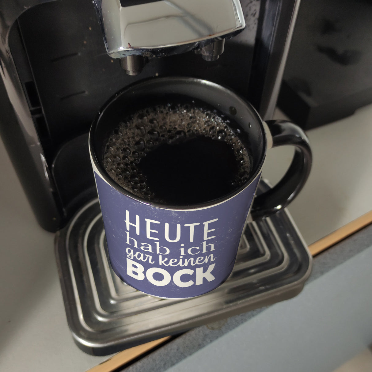 Heute hab ich gar keinen Bock Kaffeebecher mit der lustigen grummeligen Katze
