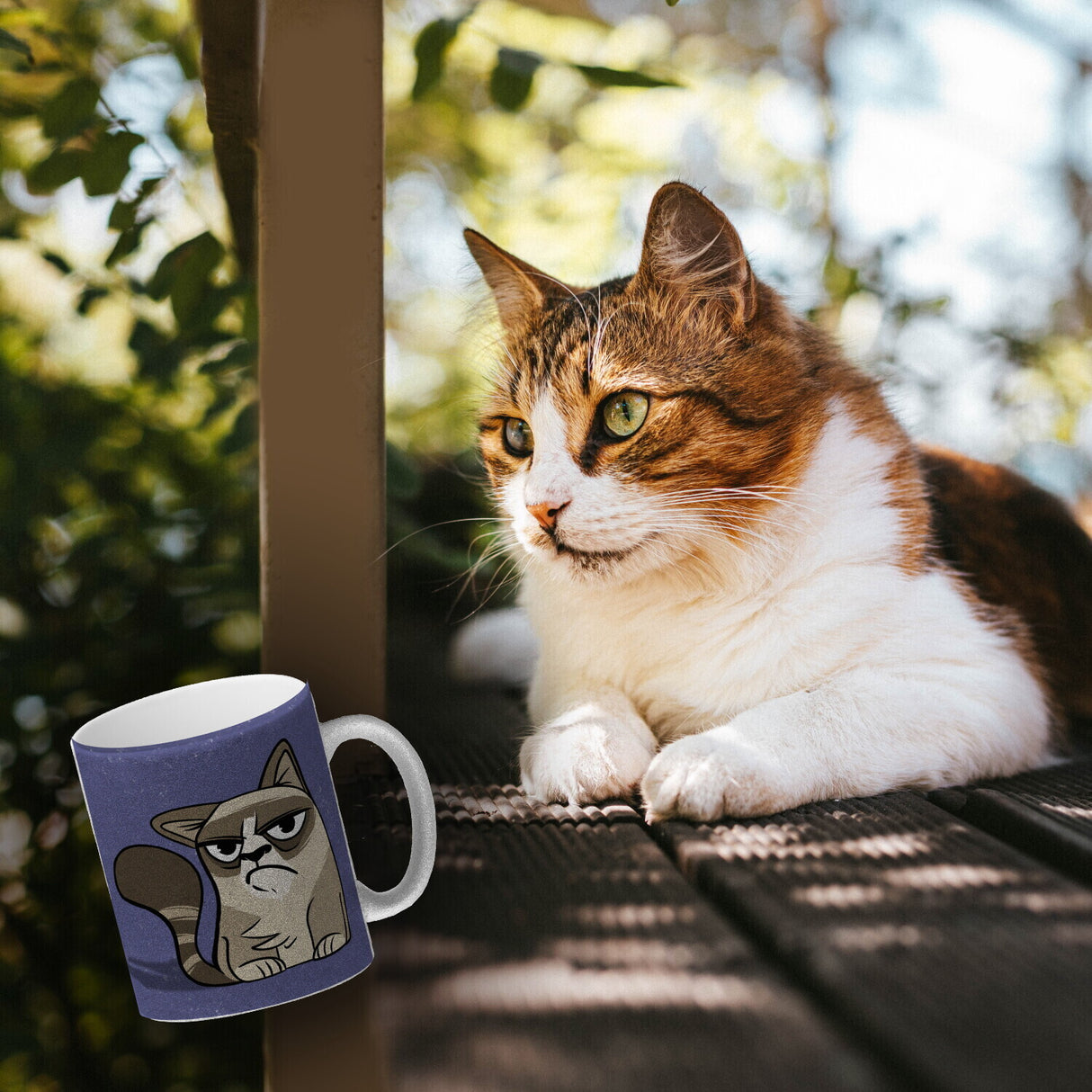 Heute hab ich gar keinen Bock Kaffeebecher mit der lustigen grummeligen Katze