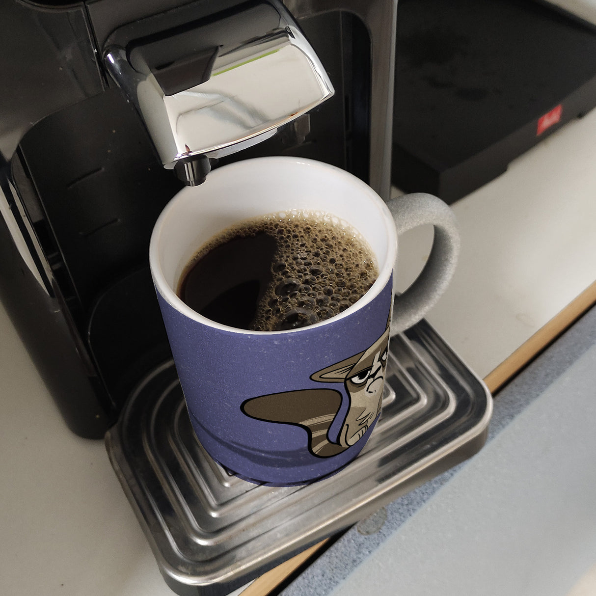 Heute hab ich gar keinen Bock Kaffeebecher mit der lustigen grummeligen Katze