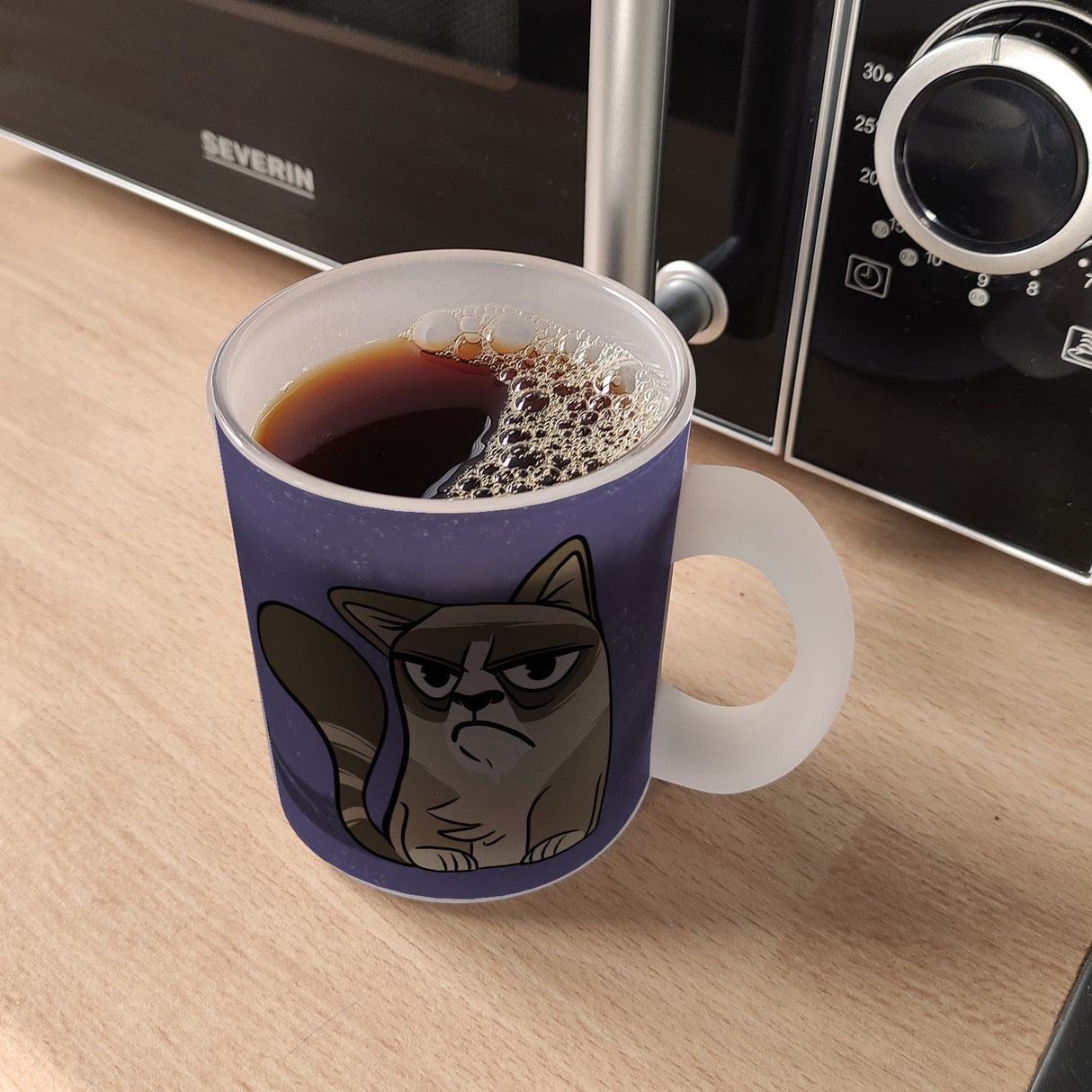 Heute hab ich gar keinen Bock Kaffeebecher mit der lustigen grummeligen Katze