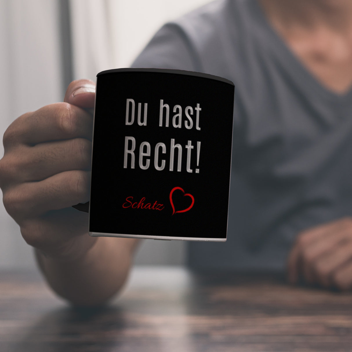 Du hast Recht! Schatz mit Herz Kaffeebecher