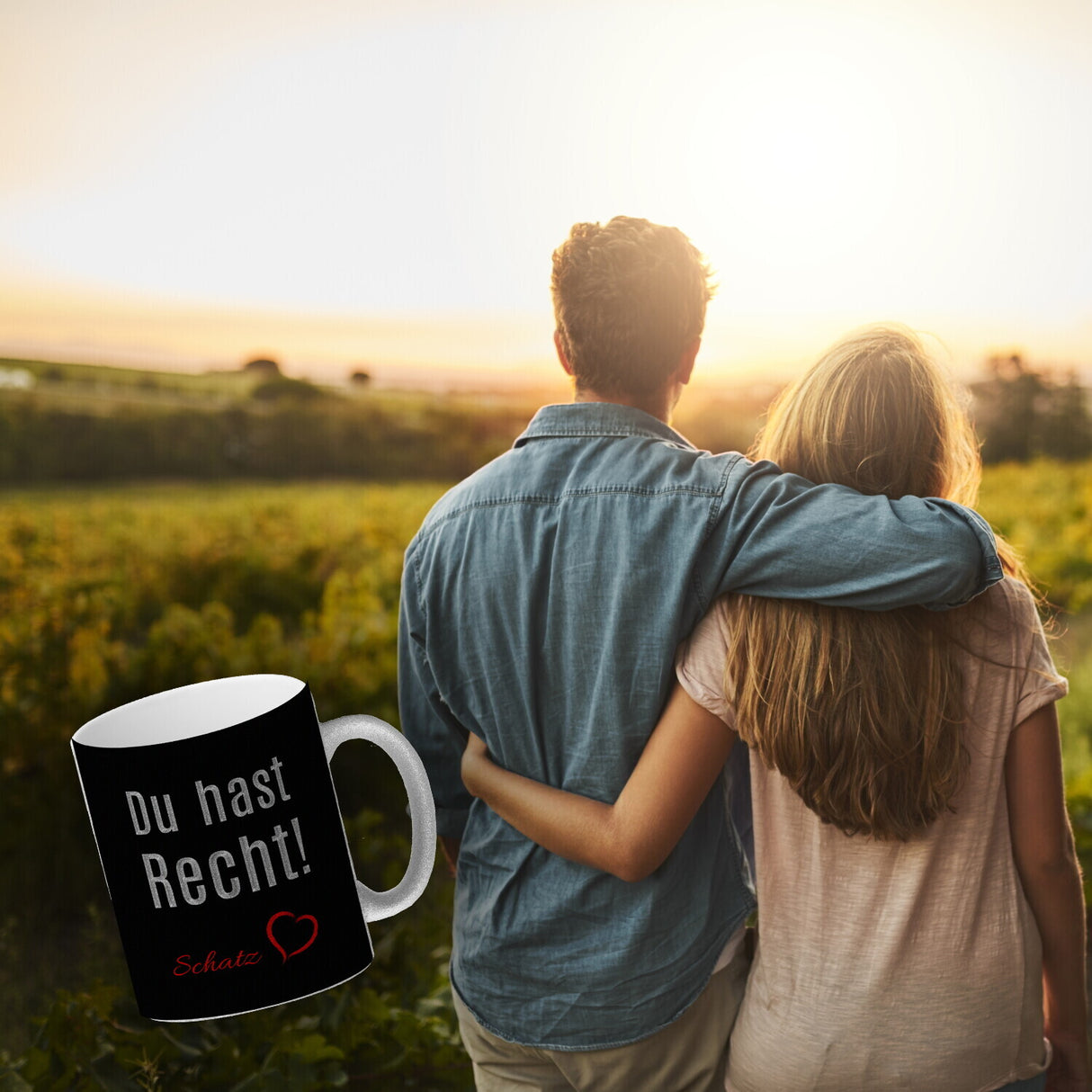 Du hast Recht! Schatz mit Herz Kaffeebecher