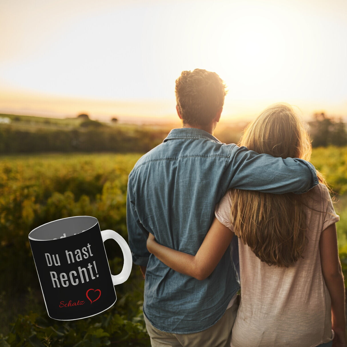 Du hast Recht! Schatz mit Herz Kaffeebecher