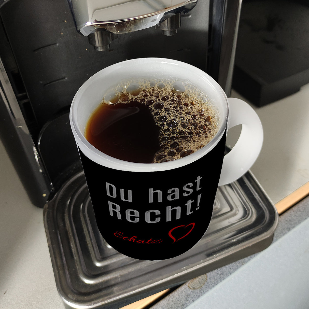 Du hast Recht! Schatz mit Herz Kaffeebecher