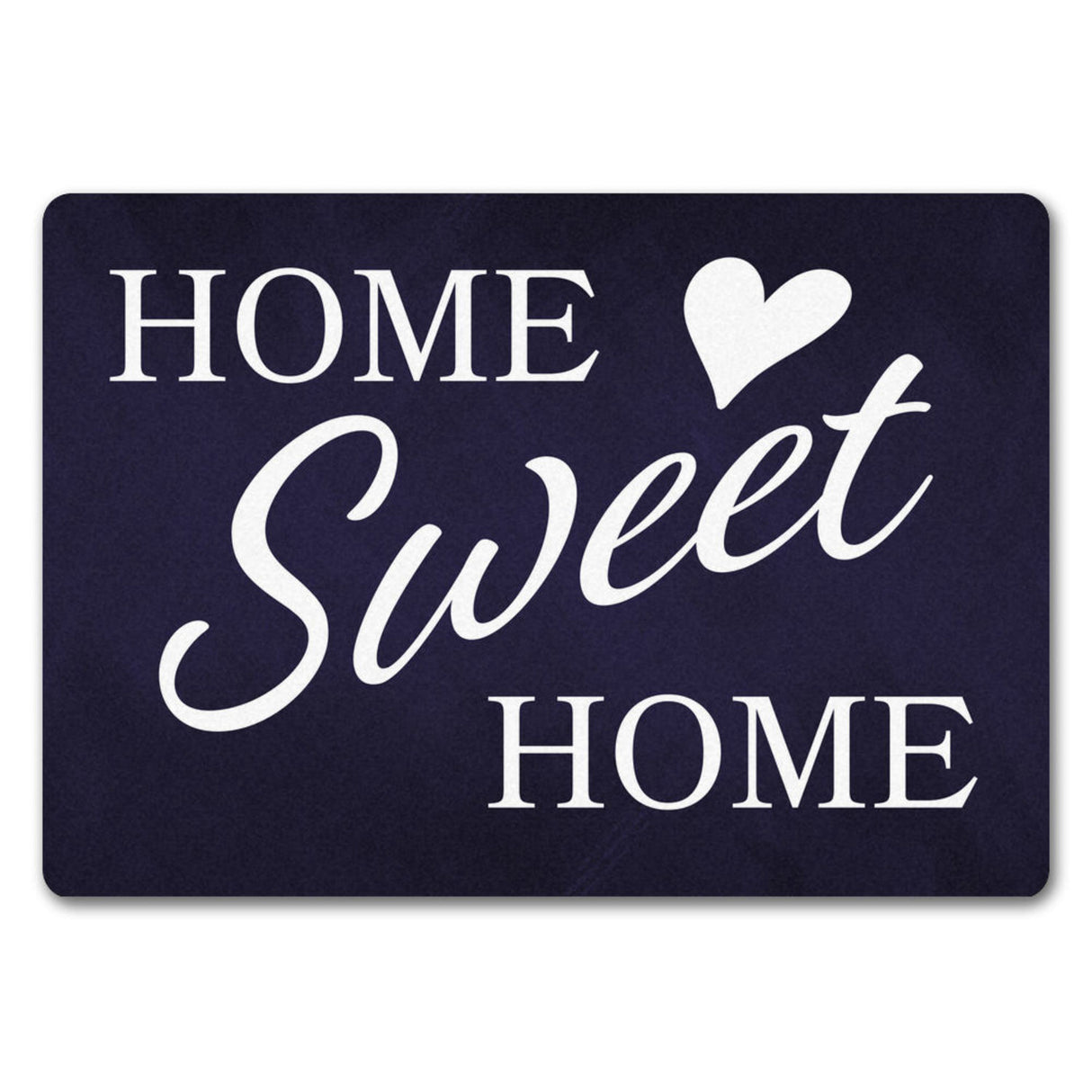 Home Sweet Home Fußmatte mit eleganter Aufschrift auf schwarzem Hintergrund