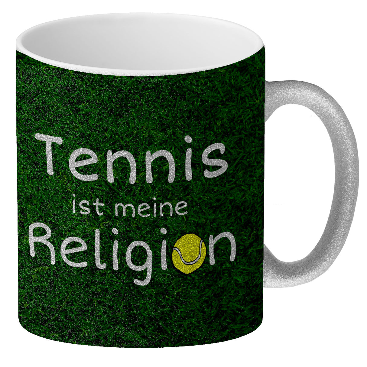 Fussball ist meine Religion Kaffeebecher mit Fussballmotiv