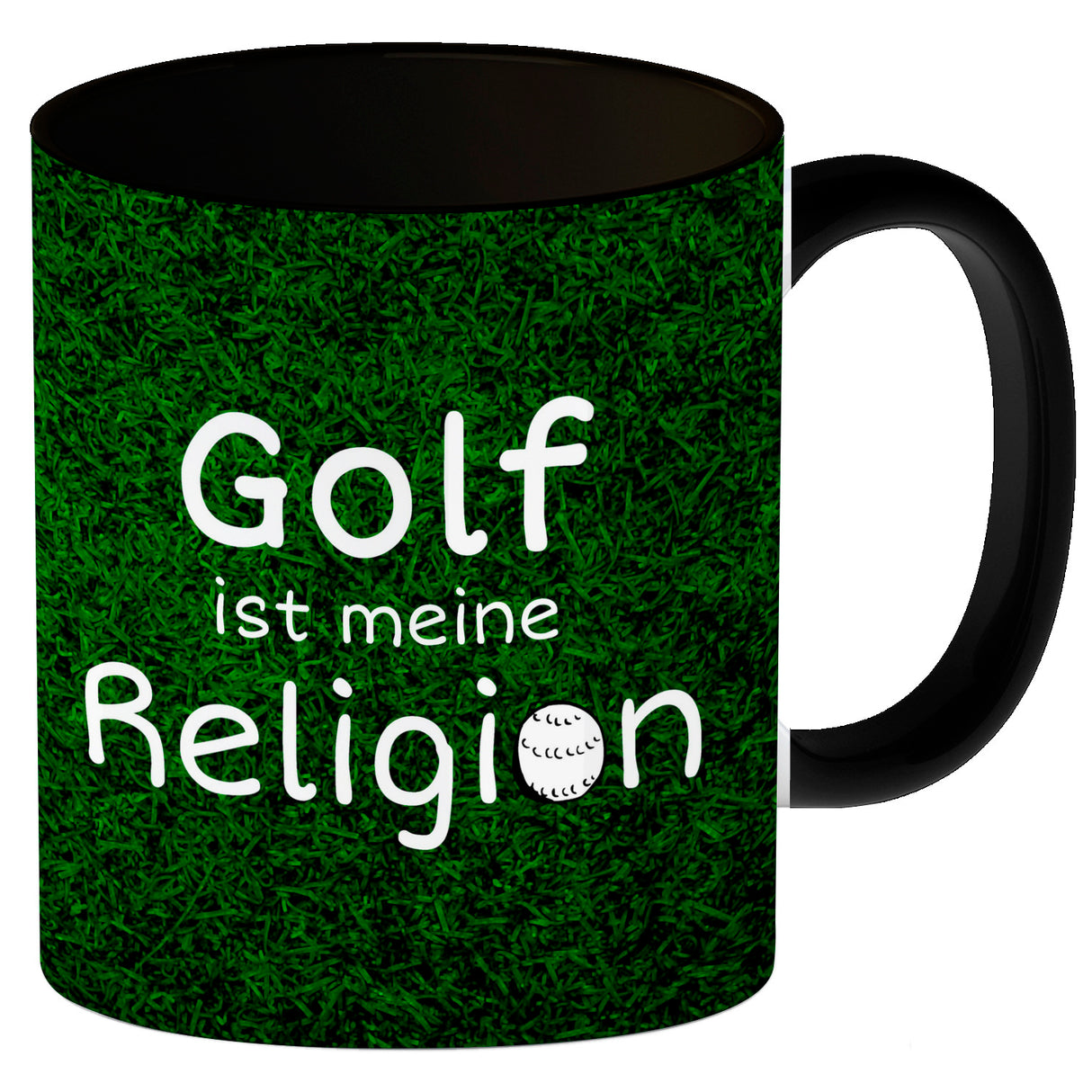 Fussball ist meine Religion Kaffeebecher mit Fussballmotiv