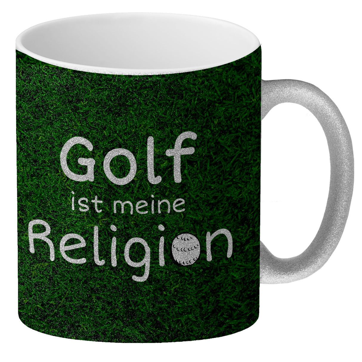 Fussball ist meine Religion Kaffeebecher mit Fussballmotiv