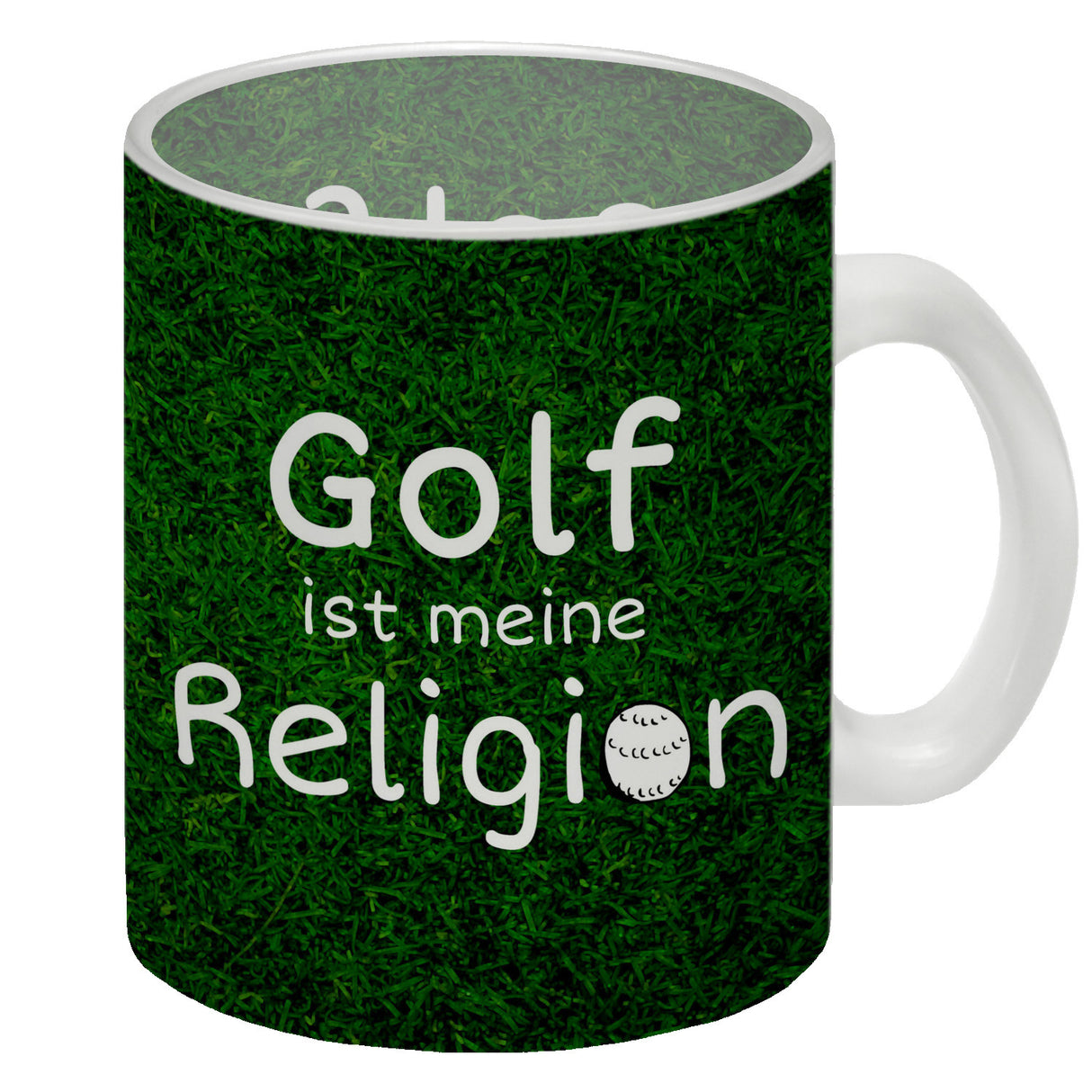 Fussball ist meine Religion Kaffeebecher mit Fussballmotiv