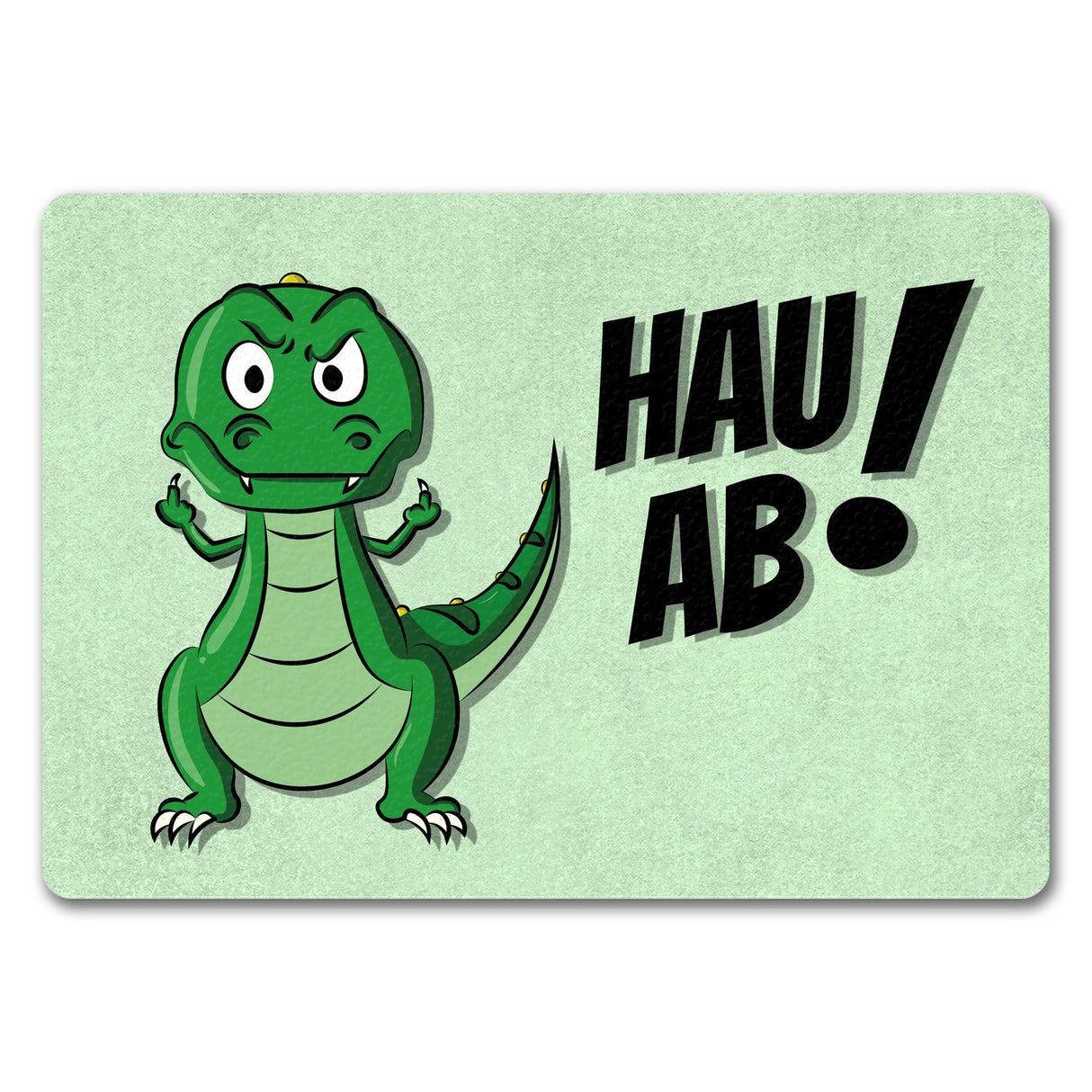 Hau ab! Fußmatte mit T-Rex Motiv