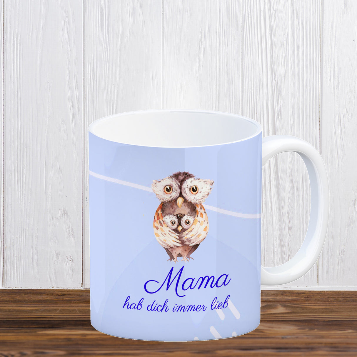 Mama hab dich immer lieb Kaffeebecher mit niedlichem Nilpferd in rosa