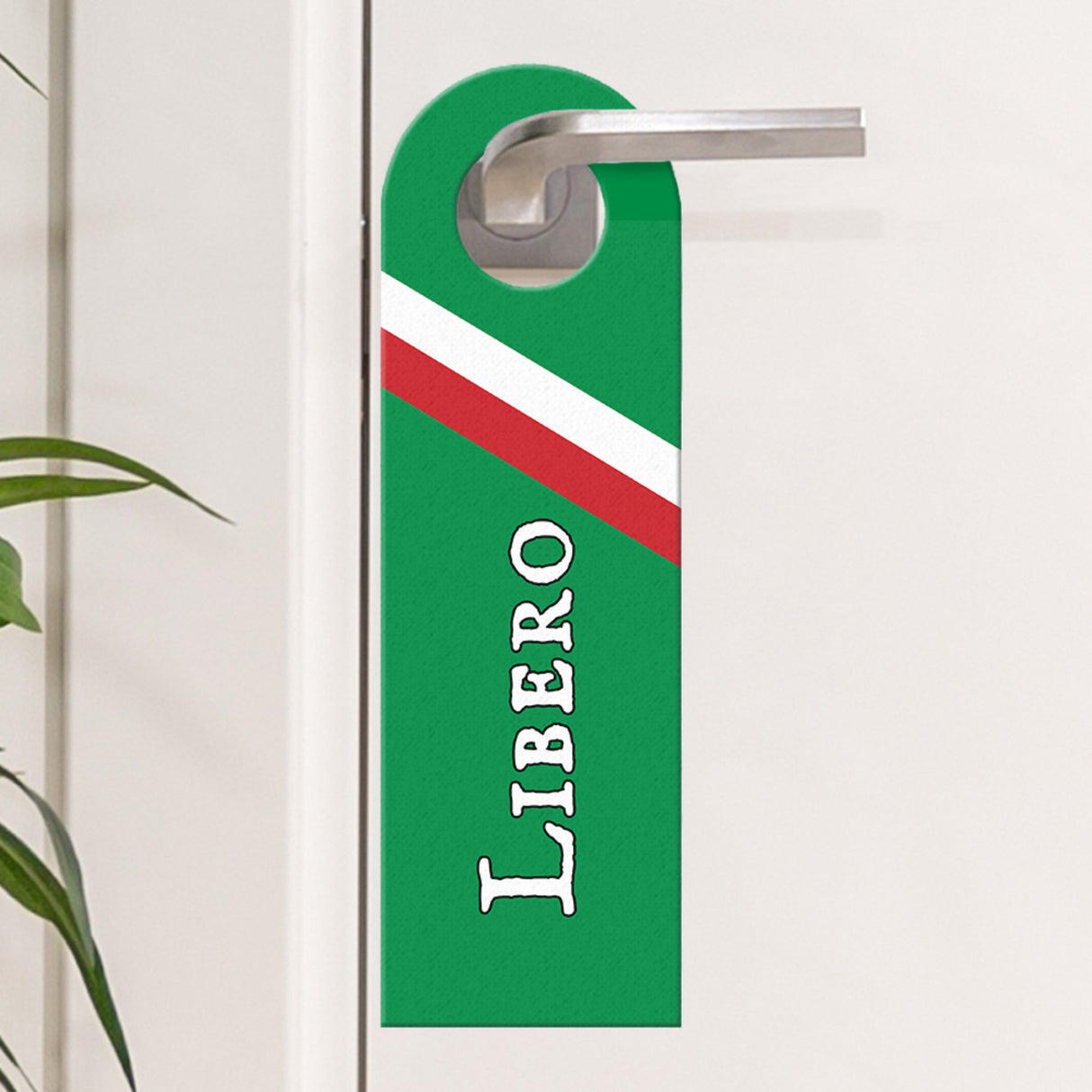 Türhänger auf italienisch Libero-Occupato -rot Italien Italia