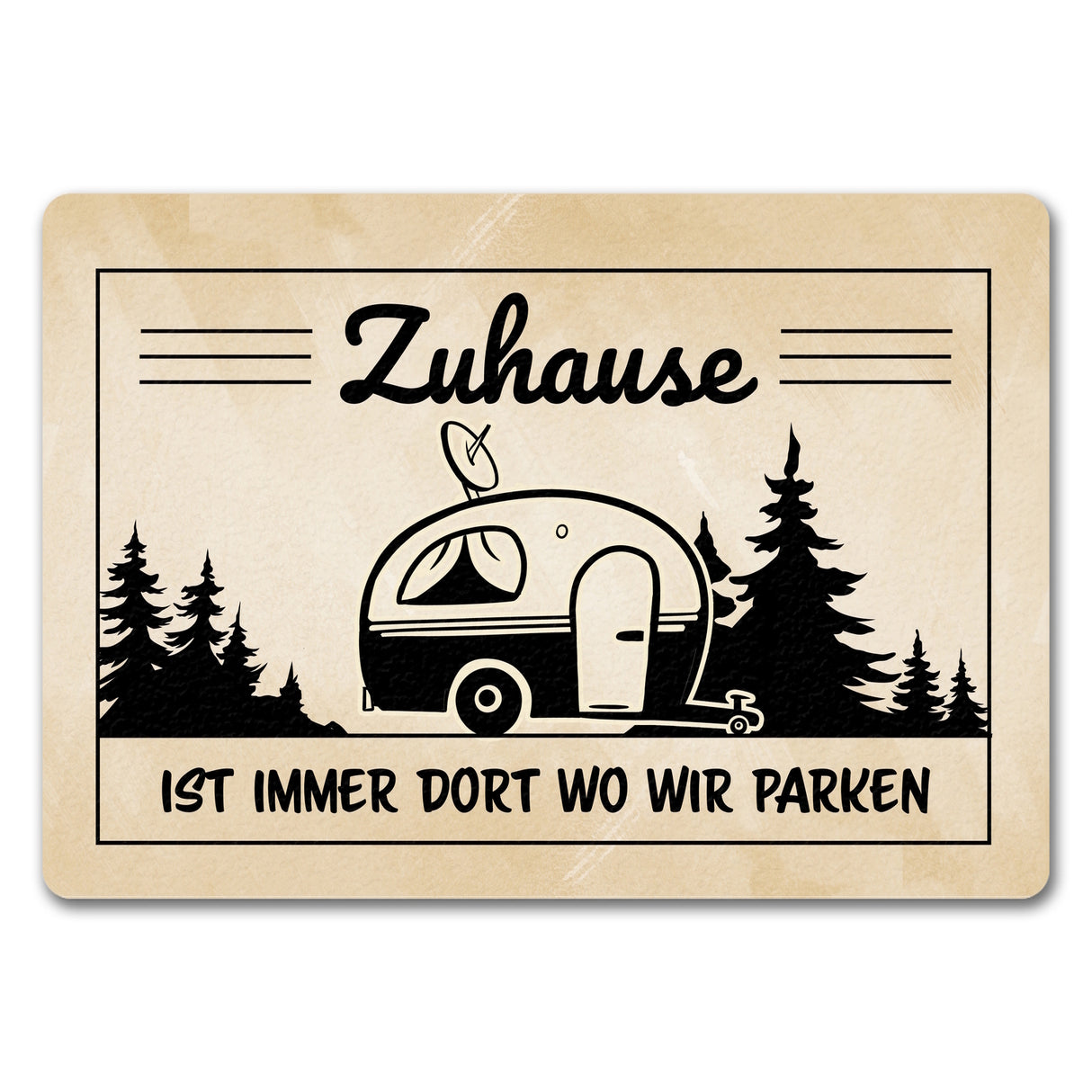 Zuhause ist immer dort wo wir Parken Fußmatte mit Camping-Motiven