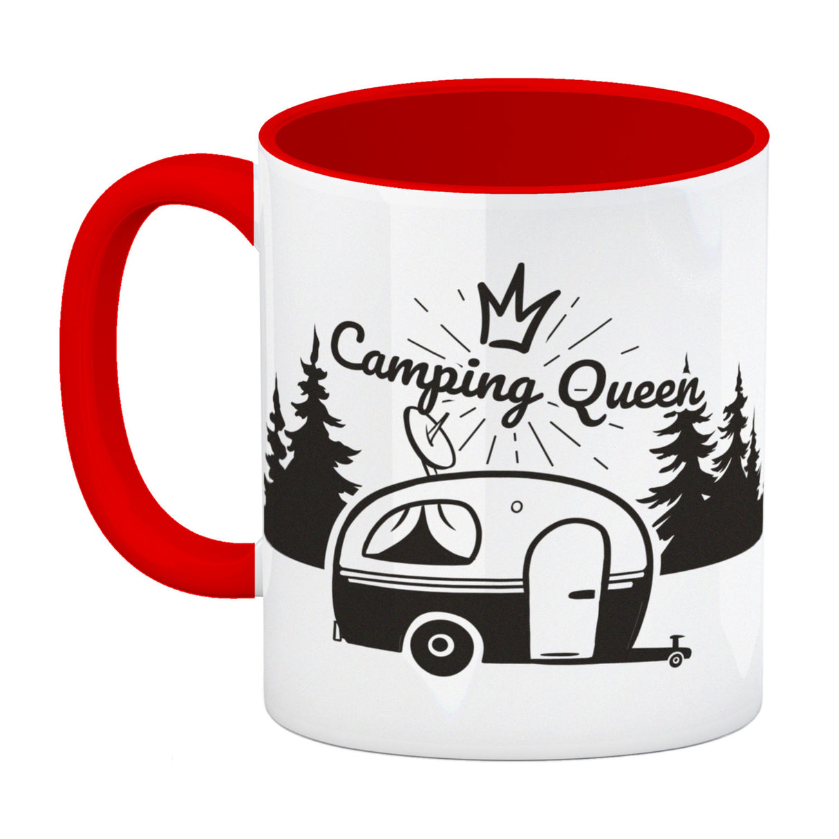 Camping Queen Kaffeebecher mit wunderschönen Reisemotiven