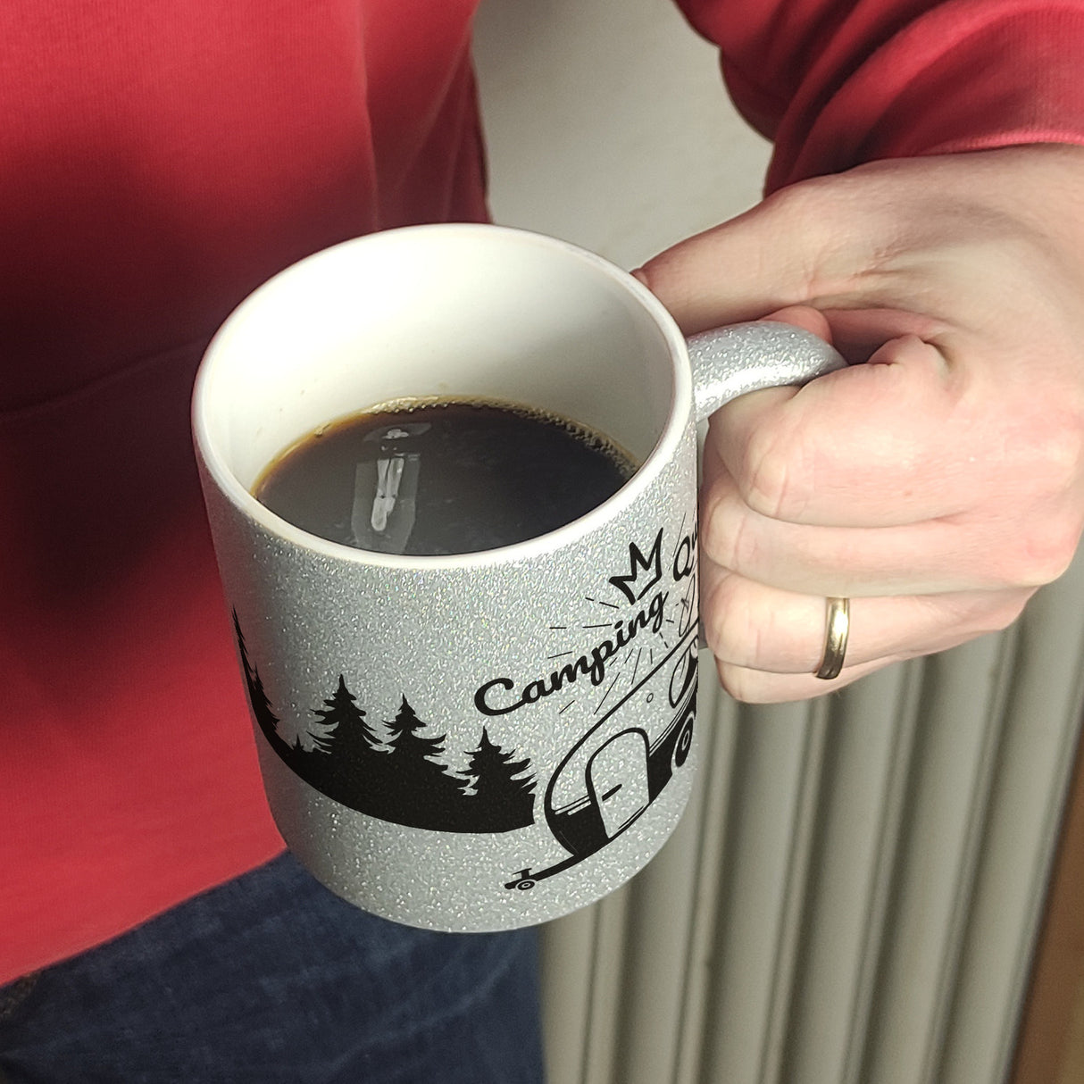 Camping Queen Kaffeebecher mit wunderschönen Reisemotiven