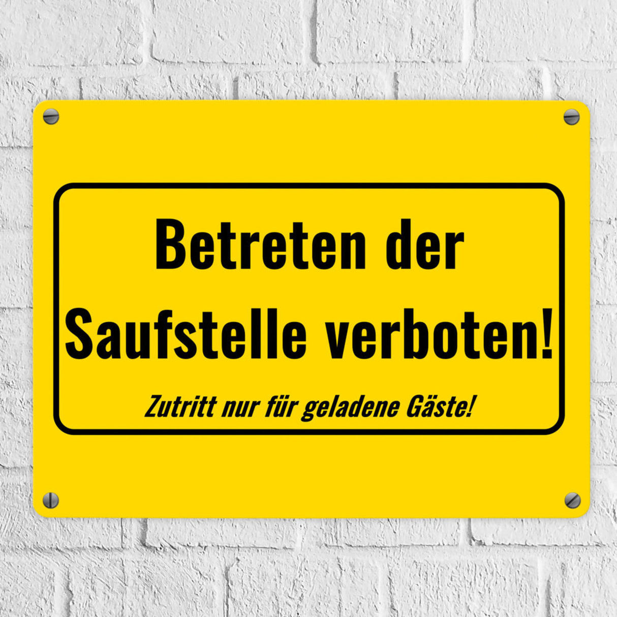 Metallschild in 15x20 cm mit Alkohol-Spruch 7 Bier sind auch ein Schnitzel