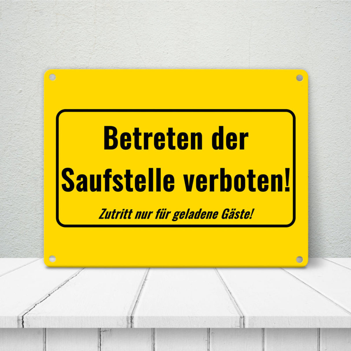 Metallschild in 15x20 cm mit Alkohol-Spruch 7 Bier sind auch ein Schnitzel