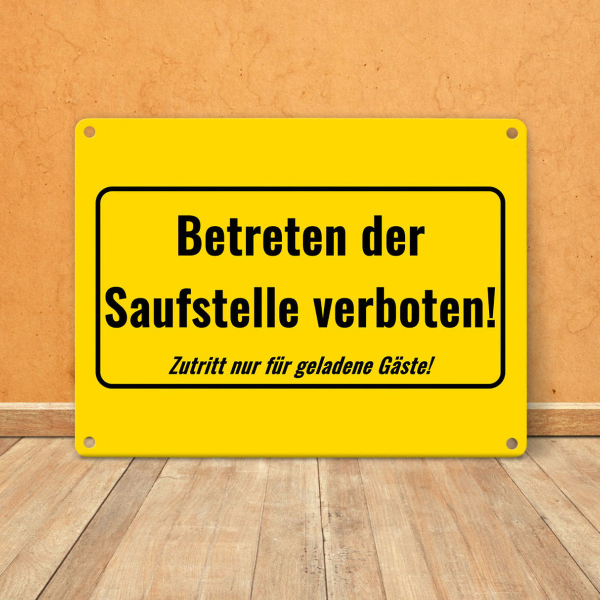 Metallschild in 15x20 cm mit Alkohol-Spruch 7 Bier sind auch ein Schnitzel