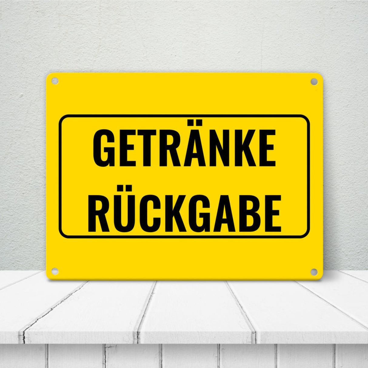 Metallschild in 15x20 cm mit Alkohol-Spruch 7 Bier sind auch ein Schnitzel