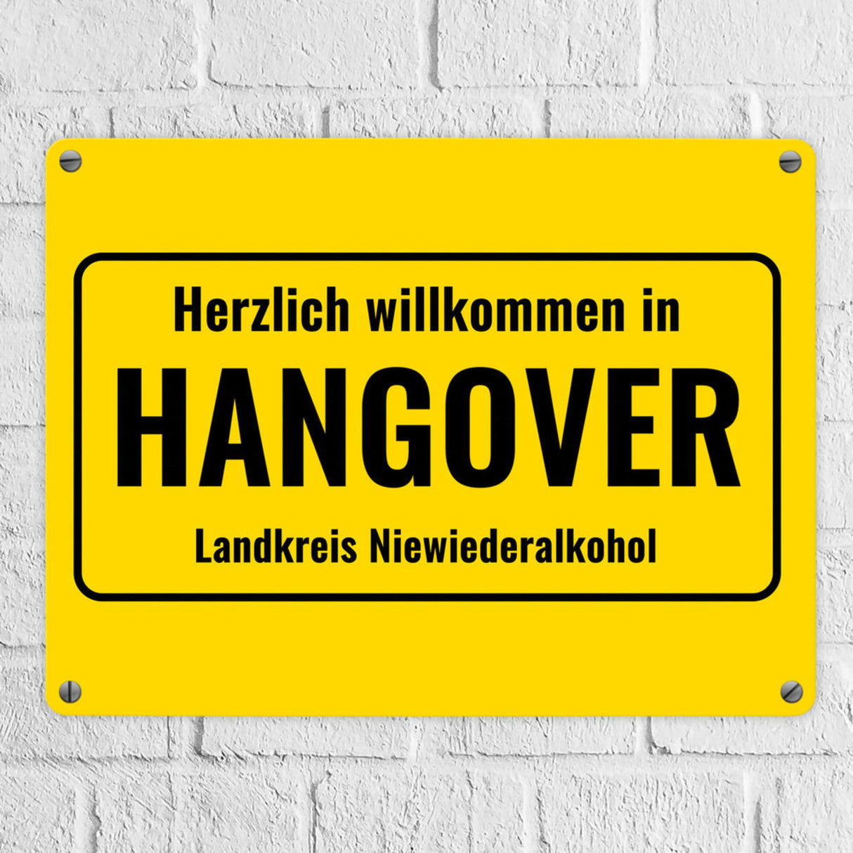 Metallschild in 15x20 cm mit Alkohol-Spruch 7 Bier sind auch ein Schnitzel