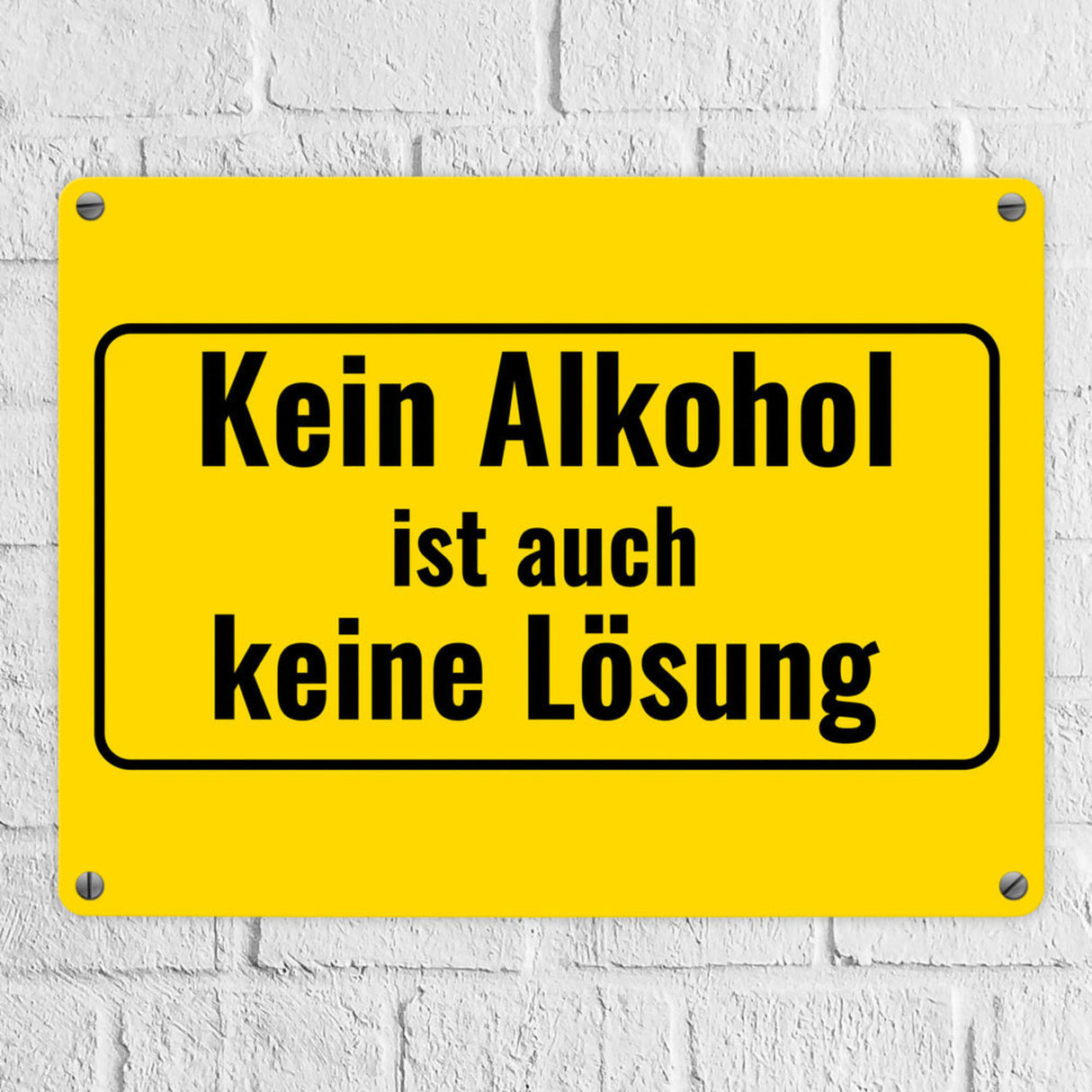 Metallschild in 15x20 cm mit Alkohol-Spruch 7 Bier sind auch ein Schnitzel