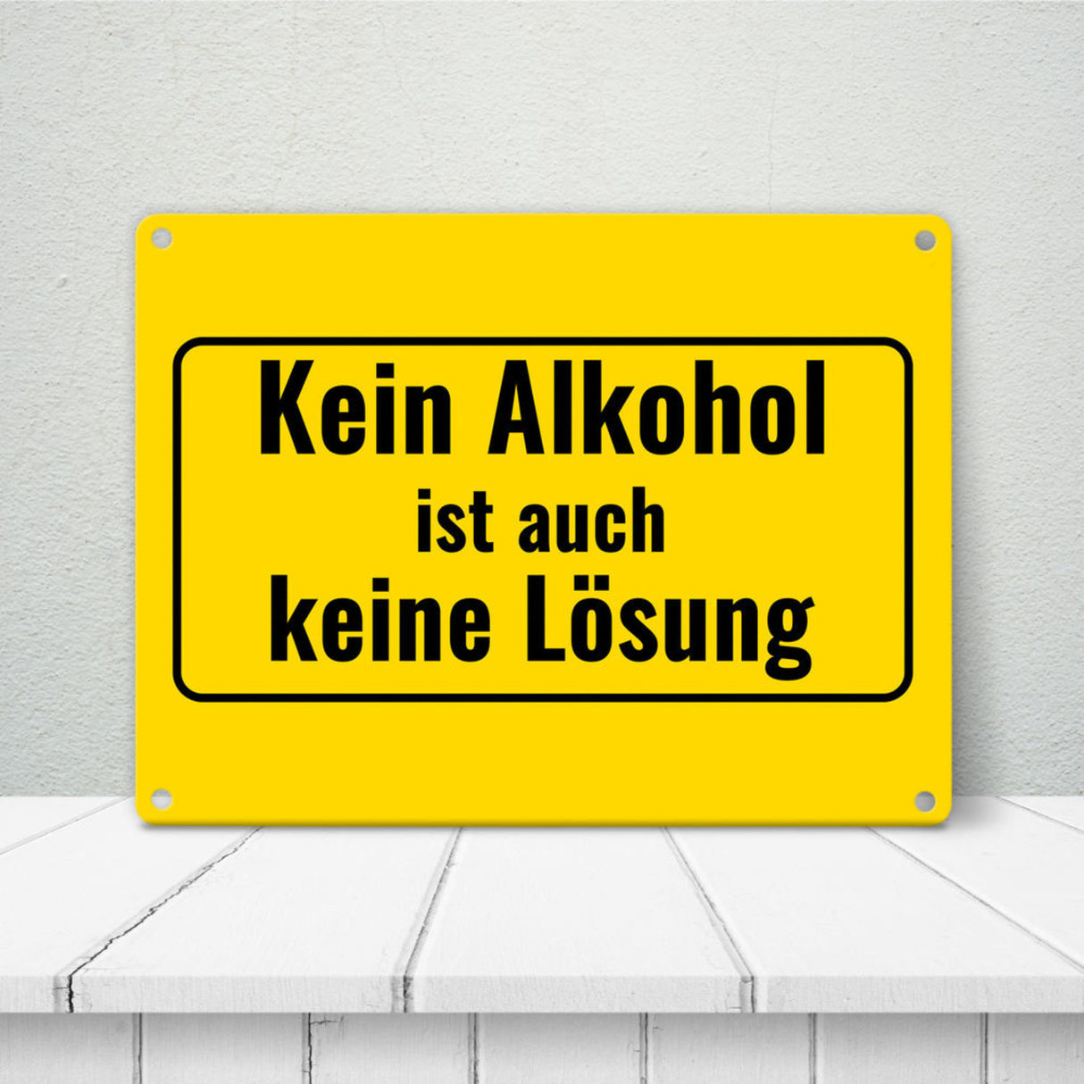 Metallschild in 15x20 cm mit Alkohol-Spruch 7 Bier sind auch ein Schnitzel