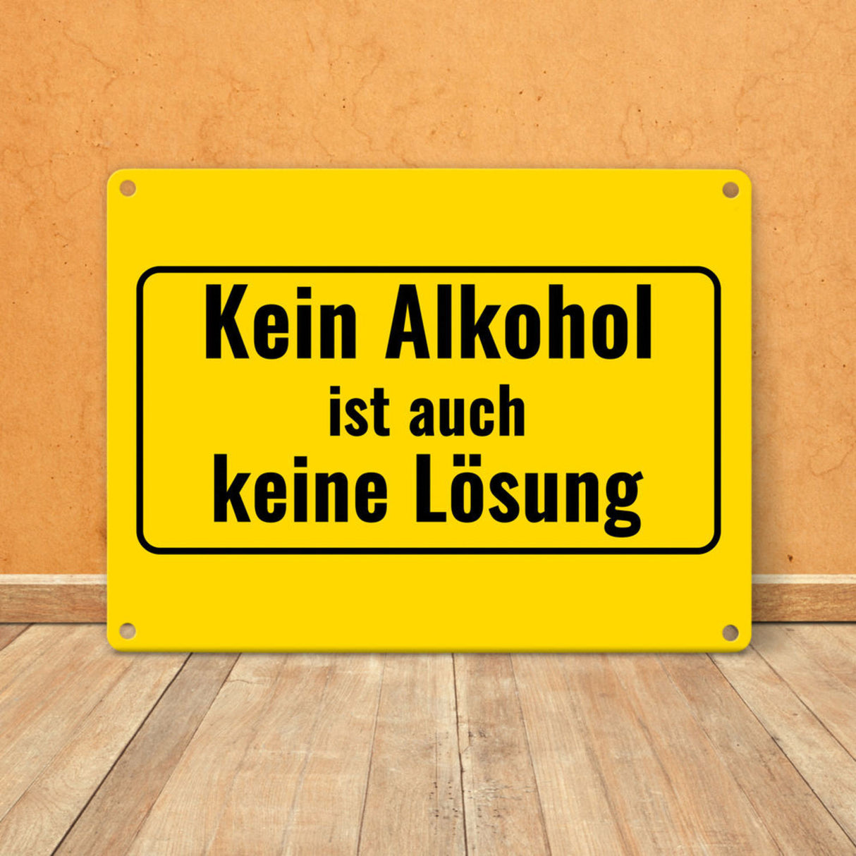 Metallschild in 15x20 cm mit Alkohol-Spruch 7 Bier sind auch ein Schnitzel