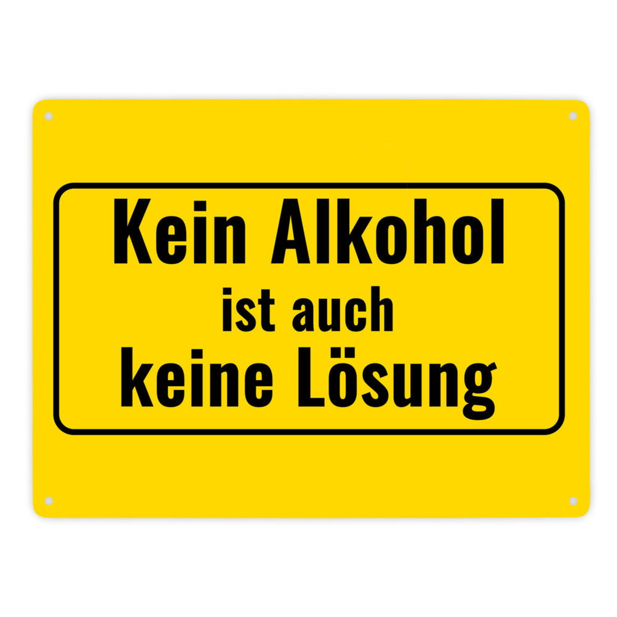 Metallschild in 15x20 cm mit Alkohol-Spruch 7 Bier sind auch ein Schnitzel