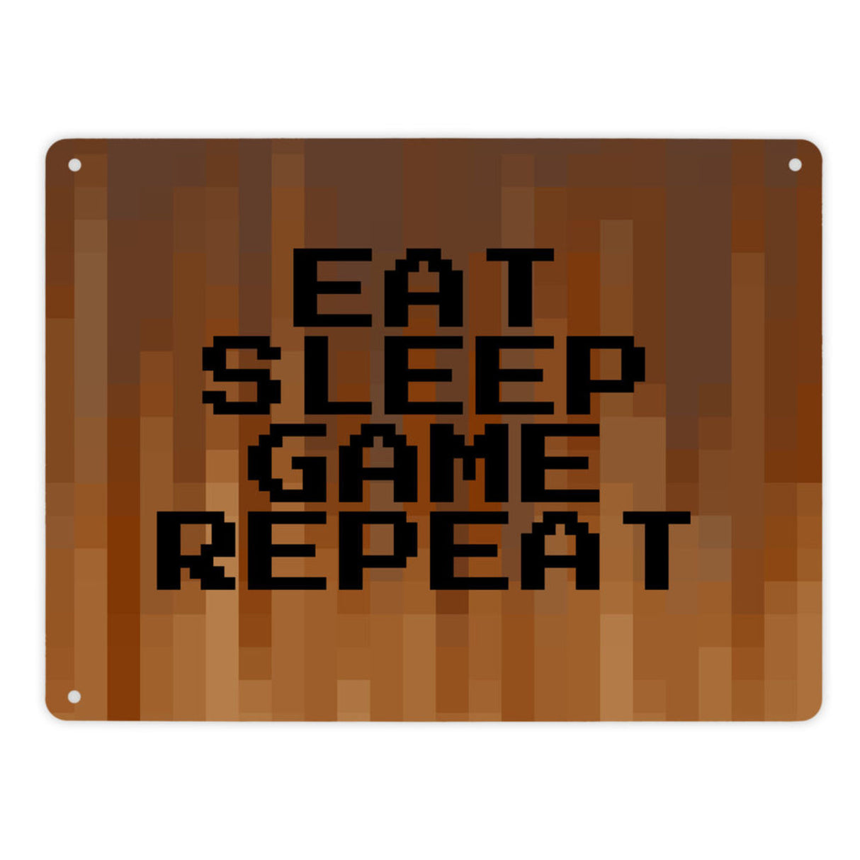 Metallschild in 15x20 cm Pixelmotiv und Spruch: Crafting Room Pixel Art Zockerzimmer
