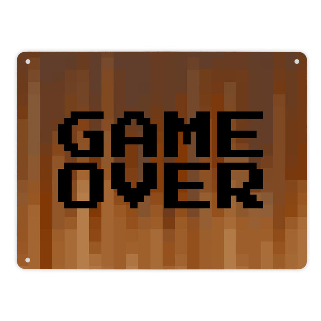 Metallschild in 15x20 cm Pixelmotiv und Spruch: Crafting Room Pixel Art Zockerzimmer
