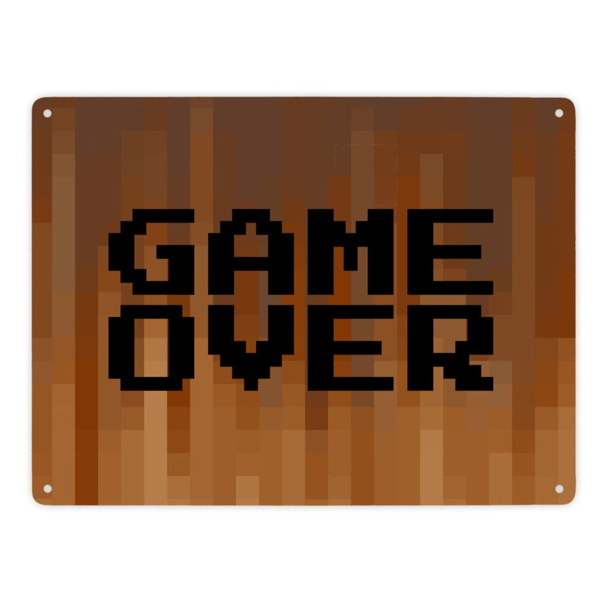 Metallschild in 15x20 cm Pixelmotiv und Spruch: Crafting Room Pixel Art Zockerzimmer