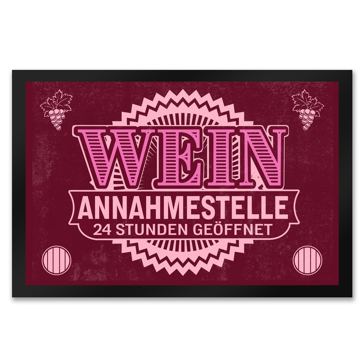 Wein Annahmestelle Fußmatte mit lustigem Spruch und Weinmotiven