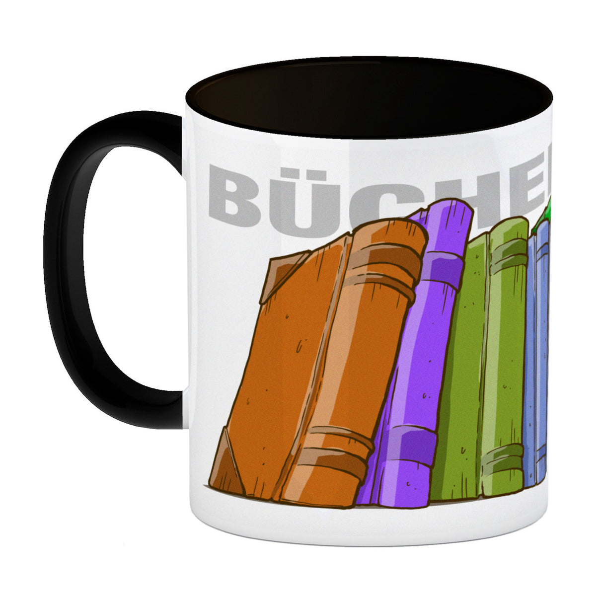 Kaffeebecher Bücherwurm für Bibliophile lesen schlau Lehrer alte Bücher
